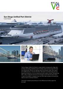 San Diego Unified Port District Case Study The San Diego Unified Port District is responsible for managing San Diego Bay and the surrounding waterfront which includes cruise ship and cargo terminals, Law Enforcement, Mar