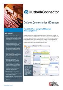 Outlook Connector for MDaemon Datasheet