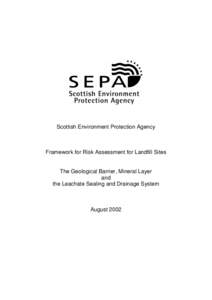 Framework for Risk Assessment for Landfill Sites: The Geological Barrier, Mineral Layer and the Leachate Sealing and drainage System