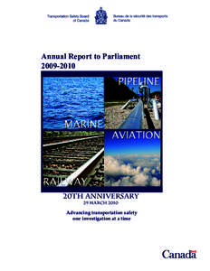 Annual Report to Parliament[removed]20th anniversary 29 MARCH 2010