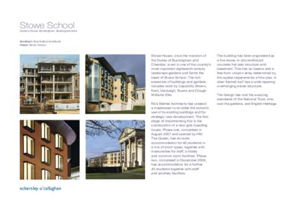 Stowe School Queens House, Buckingham, Buckinghamshire (YJOP[LJ[! Rick Mather Architects *SPLU[! Stowe School