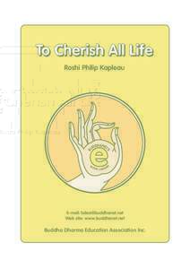 To Cherish All Life Roshi Philip Kapleau BO  S