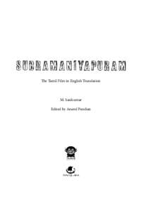 The Tamil Film in English Translation  M. Sasikumar Edited by Anand Pandian  Architects of a Cinematic World