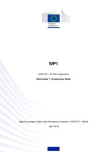 WP1 DIGIT B1 - EP Pilot Project 645 Deliverable 7: Comparative Study Specific contract n°226 under Framework Contract n° DI/07172 – ABCIII April 2016