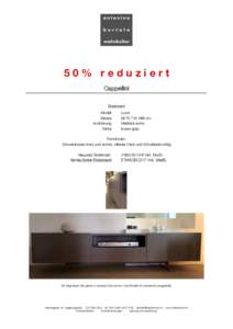 50% reduziert Cappellini Sideboard Modell Masse Ausführung