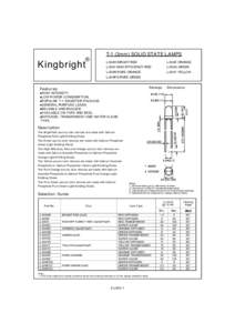 ®  Kingbright T-1 (3mm) SOLID STATE LAMPS L-934H BRIGHT RED