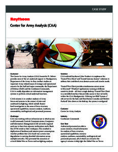 CASE STUDY  Center for Army Analysis (CAA) Customer