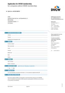 Deutsche Vereinigung des Gas- und Wasserfaches / Technology / Bucher / Fax