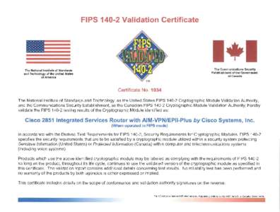 FIPS[removed]Validation Certificate No. 1034
