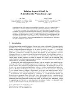 Relating Sequent Calculi for Bi-intuitionistic Propositional Logic Lu´ıs Pinto Tarmo Uustalu