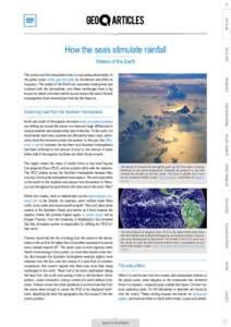 How the seas stimulate rainfall Waters of the Earth PRESS RELEASES  EGU NEWS