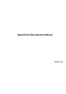 Microsoft Word - Speed Dome  Web Operation Manual V3doc