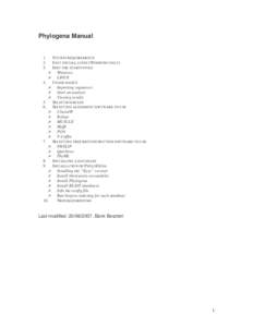 Phylogena ManualSYSTEM REQUIREMENTS
