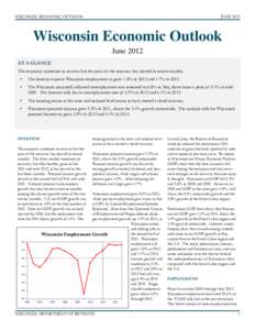 Wisconsin Economic Outlook | June 2012