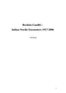 Reclaim Gandhi – Indian-Nordic Encounters[removed]Tord Björk