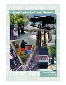 ational Center for ransit Research National Center for Transit Research National Center fo Transit Research