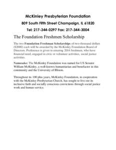 McKinley Presbyterian Foundation