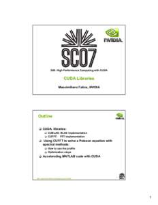 Microsoft PowerPoint - SC07_CUDA_3_Libraries.ppt