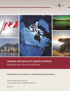 Ce document est disponible en français This report and the committee’s proceedings are available online at: www.senate-senat.ca/secd.asp Hard copies of this document are available by contacting: The Senate Committees