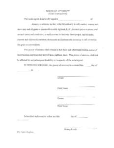 POWER OF ATTORNEY (Grain Transactions) The undersigned does hereby appoint of