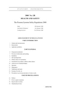 STATUTORY  INSTRUMENTS 2000 No. 128 HEALTH AND SAFETY