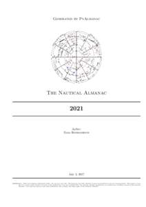 Generated by PyAlmanac  The Nautical Almanac 2021