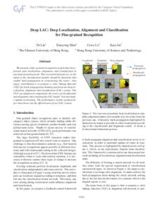 Deep LAC: Deep Localization, Alignment and Classification for Fine-grained Recognition Di Lin† †  Xiaoyong Shen†