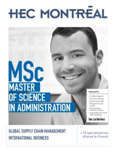 MSc  MASTER OF SCIENCE IN ADMINISTRATION