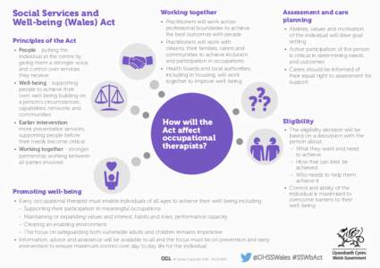 Social Services and Well-being (Wales) Act Principles of the Act •	 People - putting the individual at the centre by giving them a stronger voice