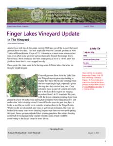 Finger Lakes Grape Program  July 23, 2014 In The Vineyard Hans Walter-Peterson