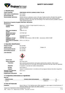 SAFETY DATA SHEET  1. Identification Product identifier  PENNTROWEL WATER CLEANABLE GROUT FILLER