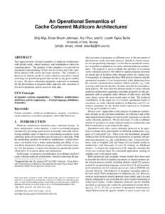 Cache coherency / Parallel computing / Computer architecture / Computer memory / computing / CPU cache / MSI protocol / Coherent cache / Cache / MESI protocol / Multi-core processor / Draft:Cache memory