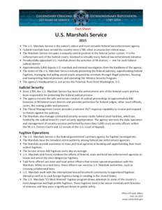 U.S. Marshals Service Fact Sheet