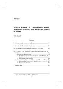 Article  Kelsen’s Concept of Constitutional Review