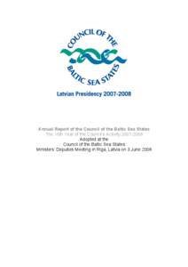 Microsoft Word - Annual Report of the Council of the Baltic Sea States.doc