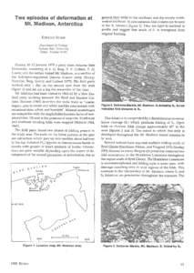 Two episodes of deformation at Mt. Madison, Antarctica general they strike to the northeast and dip steeply northwest or southeast. In rare instances fold closures can be seen in the S foliation (figure 2). They are tigh