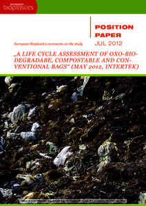 European Bioplastics comments on the study  POSITION PAper Jul 2012