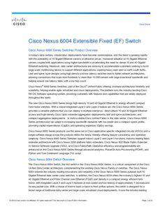 Data Sheet  Cisco Nexus 6004 Extensible Fixed (EF) Switch