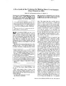 A New Look at the Cyclotron for Making Short-Lived Isotopes (First Printed inMichel M. Ter-Pogossian and Henry This reprint of an article that first appeared in Nucleonics in 1966 provides a unique perspective of 