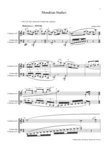 1  Mondrian Studies 1. Birch (E-flat clarinet & Contra-alto clarinet)         