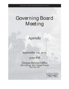 Geography of Florida / Florida / Meetings / Parliamentary procedure / Southwest Florida Water Management District / Agenda / Public comment / Tampa /  Florida / Advisory board / Committee / Brooksville /  Florida / Pinellas County /  Florida