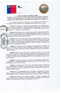 Memorandum of Understanding Between the State of California, Department of Forestry and Fire Protection and the Republic of Chile, la Corporacion Nacional Forestal