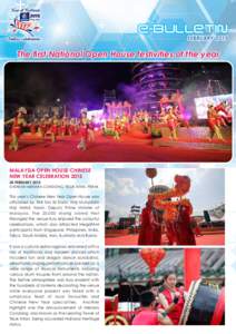 e-Bulletin FEBRUARY 2015 The first National Open House festivities of the year  MALAYSIA OPEN HOUSE CHINESE