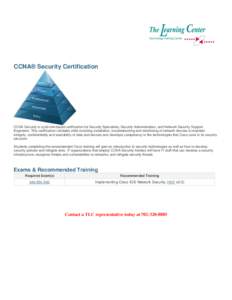CCNA Certification  CCNA® Security Certification