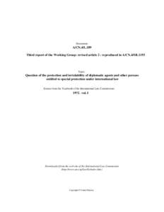 Document:-  A/CN.4/L.189 Third report of the Working Group: revised article 2 - reproduced in A/CN.4/SRTopic: