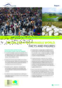 Report  The United Nations World Water Development Report 2015 WATER FOR A SUSTAINABLE WORLD FACTS AND FIGURES