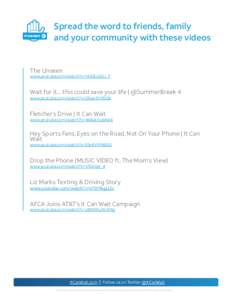 Spread the word to friends, family and your community with these videos The Unseen  www.youtube.com/watch?v=hVEBJxS2J_Y