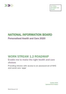 Workstream 1.2: providing citizens with access to an endorsed set of NHS and social care apps