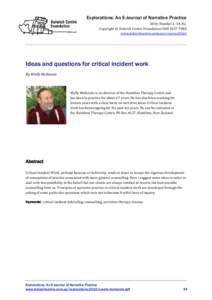 Ideas and questions for critical incident work