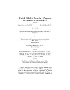 United States Court of Appeals FOR THE DISTRICT OF COLUMBIA CIRCUIT Argued October 21, 2014  Decided June 2, 2015